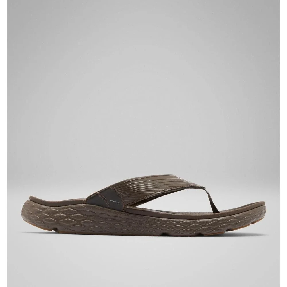 Columbia PFG Castback Sandals Men's 12 Espresso Black Slip On Flip Flop RHS9330